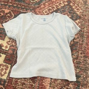 Blue heart brandy Melville, small baby tee. great condition!